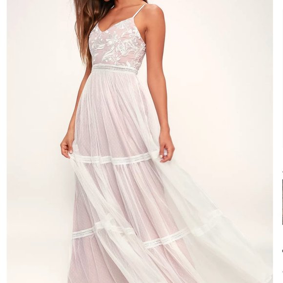 Lulus Dresses & Skirts - NWT Lulu’s White Rehearsal Maxi Dress Size M